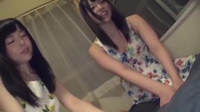 Hardcore POV threesome with Kana Amatsuki and Yua Aoi, busty-Asian babes getting slammed in their hairy c inden