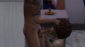 Cheating Wife Fucking Next To Unaware Husband (Sims 4)