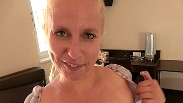 Naughty Hotel Sex with Blonde German Cougar Milf