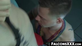 FalconsXXX.com - Bathroom sex and blowjobs with gorgeous big dicked hunks in a raw en