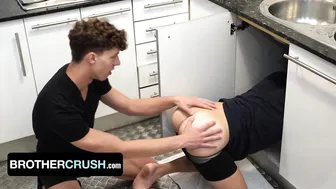 Danny and Jack explore their forbidden stepbrother bond in the kitchen