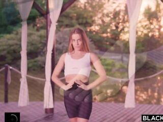 Blacked Blond Sweetheart Desires Her Yoga Instructor's Biggest BBC