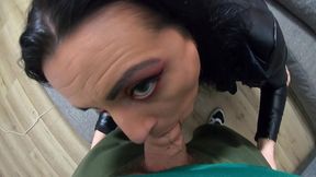 anal, ass to mouth and cum play on my leather jacket 262