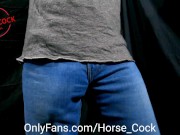Big Dick Daddy Huge Cock Bulge in Tight Jeans Solo Male Masturbation
