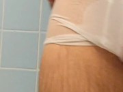 Wet vs Dry 4K White Transparent Mesh Underwear Try-on Review
