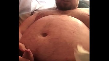 Fat gainer jerking off