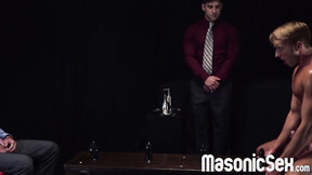 Sexy twink Cameron Basinger deepthroats & bareback banged by DILF Mitch Cox