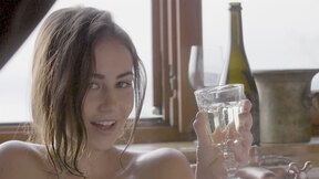 Sexy morning routine with petite teen with stunning butt Sophie Limma