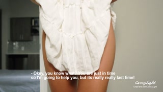 Step Mom caught Step Son jerking off with her panties and help him to cum quick