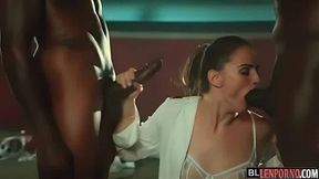 Two black men arranged a hardcore group sex session for a journalist.