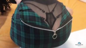 My stepdaughter have sexy uniform and she is very bad girl and seduce me a lot