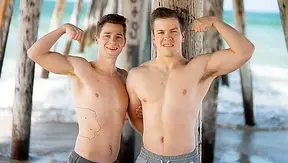 Cocky Jocks Robbie & Clyde Anal Bed Battle -Sean Cody