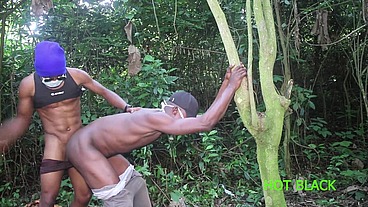 A wild rough fuck in the open air in the village during the meeting of two tourists in the woods followed by a one-night fuck in their first gay experience. two straight