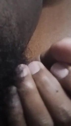 Masturbating,rubbing, and Slapping My Hairy Uncut Black Cock After Long Time