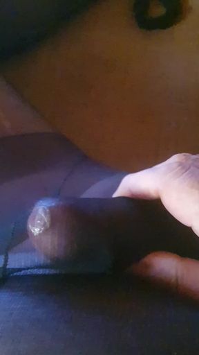 Black sheer tights climax