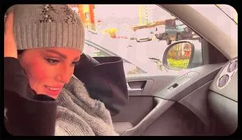 Blonde Beauty's Car Date