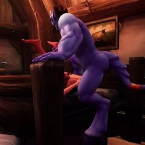 Sexy Elf Gets Big Blue Dick - Warcraft Parody