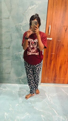 Indian girl in patterned pants
