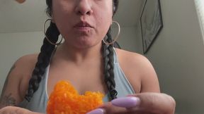 Lustful Glance in Eating Mexican Treats with Funny Moments, POV , and Talking