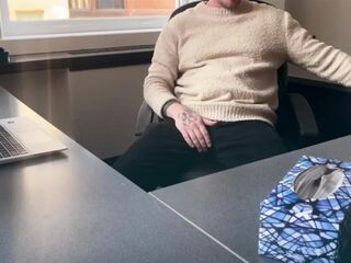 This babe sucks and screws boss to save her job