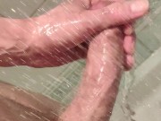 Playing with my Dick and Cumming in the shower [Close-up 4K portrait]