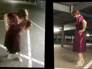 Julian069 Recent Underware red Velvett costume outside