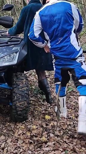 Threesome exhibition with a guy in an atv who loved screwing my ass