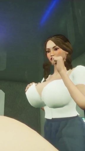 Doc gives him a handjob in the Medbay 3D Porn