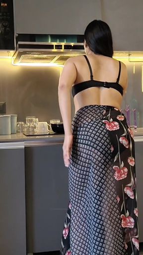 Indian Bahu having hardcore sex at 45th floor with Delhi city view   Clip 3