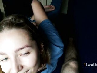 DOUBLE CUM IN THROAT FOR HOTTY TRAVELER ON A EDUCATE