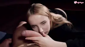 Hot blonde teen gives best blowjob and gets deep-fucked