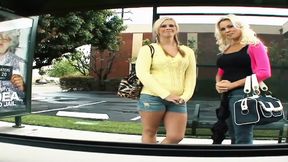 Two Blonde Pornstars Fuck Each Other Hard with Dildos and Toys
