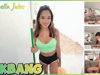 Cute and Petite Isabella Jules Clean Up Big House