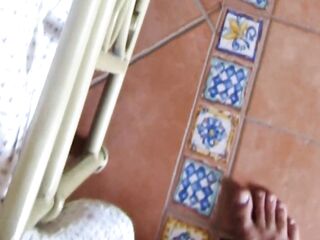 Amateur Golden-haired Older Wife and Partially Dressed Sex Games