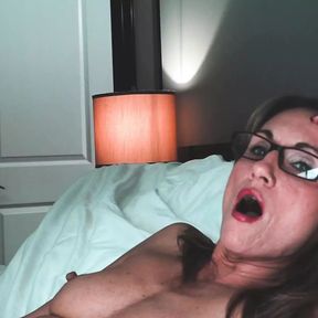 Close up of Karlie Reye as she fucks her pussy with vibrator.