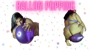 Inflating and popping balloons with my huge body