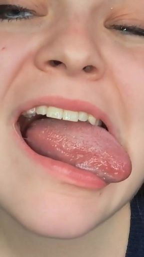 Alison's Mouth Inspection and Spit Play