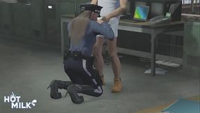 JOSLIN LOVE - CONTROL DE POLICIA MUJER TERMINA EN SEXO BRUTO EN UNA OFICINA. MUY CALIENTE!!!. NO DURAR&Aacute_S SIN TOCARTE!! (GTAV)