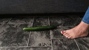 Barefoot cucumber crushing