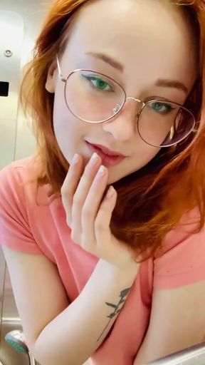 Teasing Myself and Masturbating in Train's Toilet!