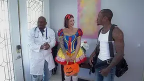 Ivy Lebelle goes Joke or treating for double penetration - BangTrickery