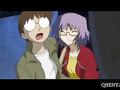 Hentai teens turn each other on and fuck