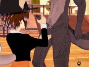 Furry Yaoi 3D - Shiro (Dog) do a Blowjob to big black dog
