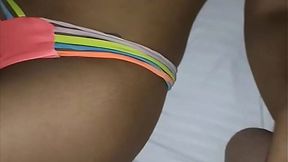 Latina with Big Ass Gets Covered in Cum while Guy Asks for a Towel