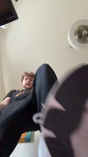 Giant crushes you beneath his feet (Macro Video)