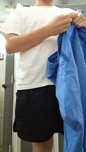 I Almost Got Caught Showing off Inside the Shower Room Where the Truck Drivers Bathe.