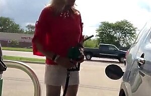 Crossdresser Fun at the Gas Station