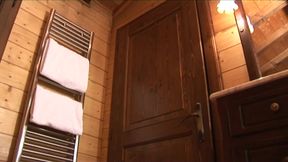 Naughty and naked woman banged by a younger boy in a chalet