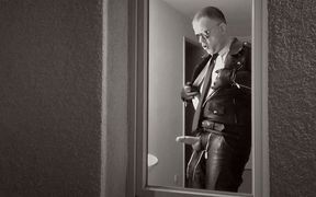 Leather Man 4 Cock Play & Piss Two Times