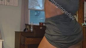 Sensual upskirt dance with panties and pole dancing